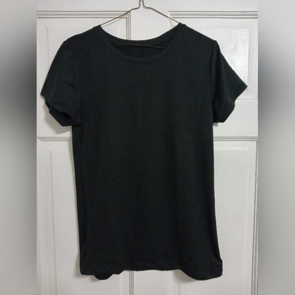 Emme Jordan Short Sleeve Crew Neck T Shirt Black Juniors Size 1X